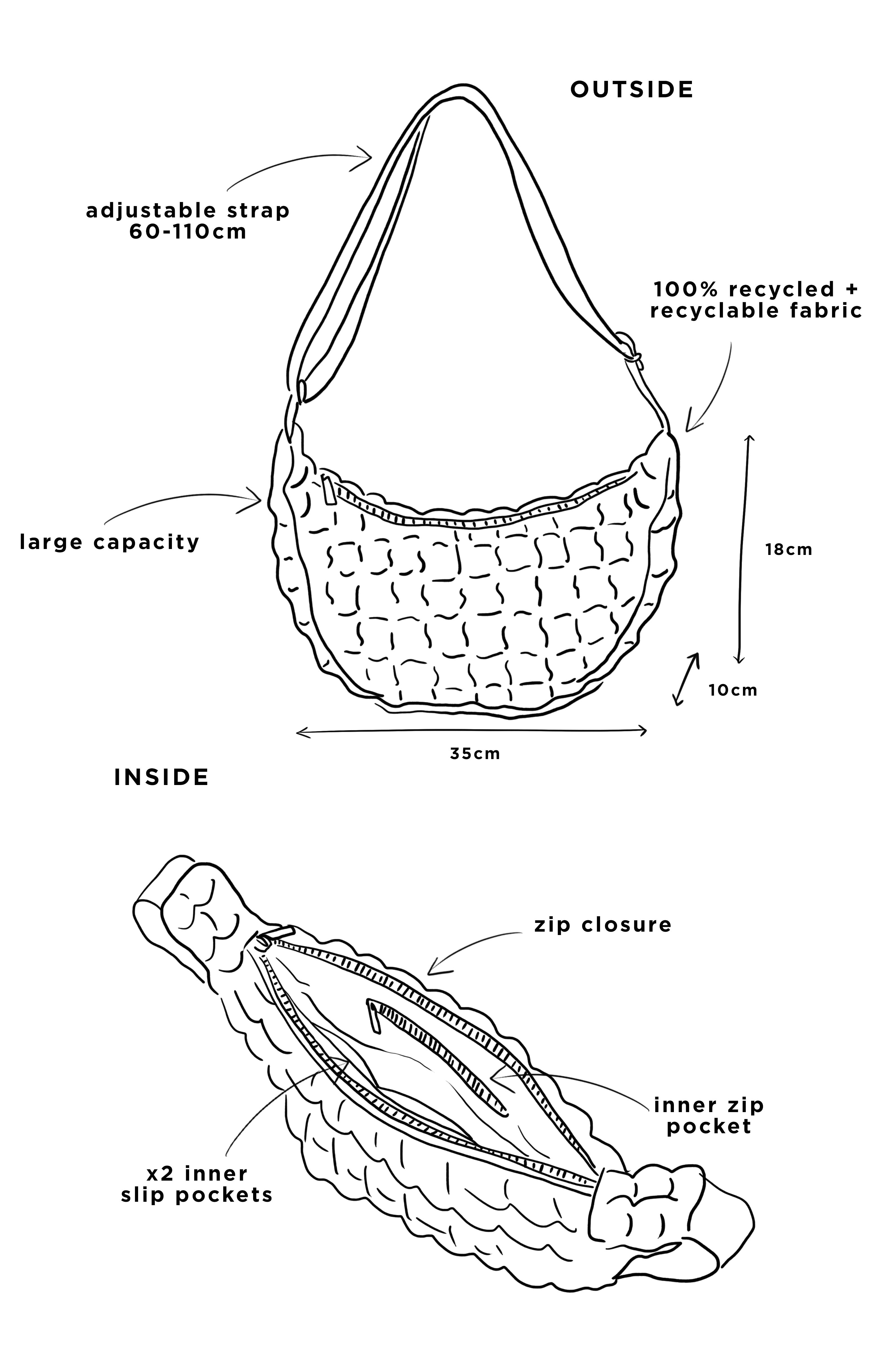 I Wear Pear Green Recycled Crossbody Bag 9
